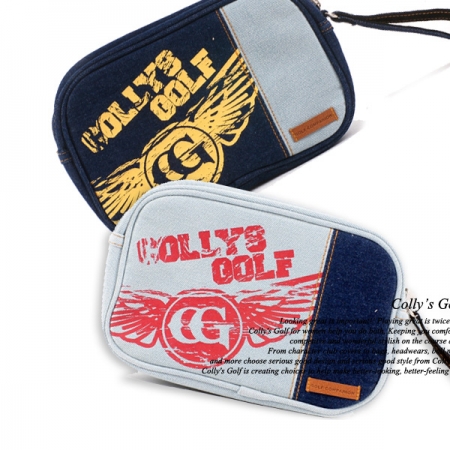 그린피플 B2B (도매몰),콜리스 2color 캐주얼 데님 파우치 골프백 가방