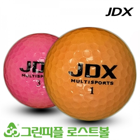 그린피플 B2B (도매몰),JDX 멀티 디스턴스 컬러혼합 2피스 골프공 A-급 로스트볼 (16개/박스)