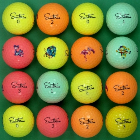 그린피플 B2B (도매몰),빅야드 세인트나인 Q 컬러혼합 3피스 골프공 B급 로스트볼 (16개/박스)