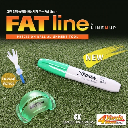 그린피플 B2B (도매몰),4야드 USA 그린키퍼스 정품 NEW FAT Line 골프 볼라이너(색상랜덤) 필드용품